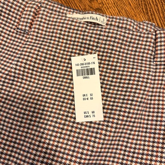 NWT Abercrombie & Fitch Clean Menswear Plaid Skort Size S - Picture 5 of 7